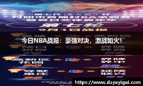 今日NBA战报：豪强对决，激战如火！